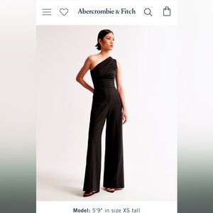 Abercrombie & Fitch One-Shoulder Crepe Jumpsuit XS - NEW